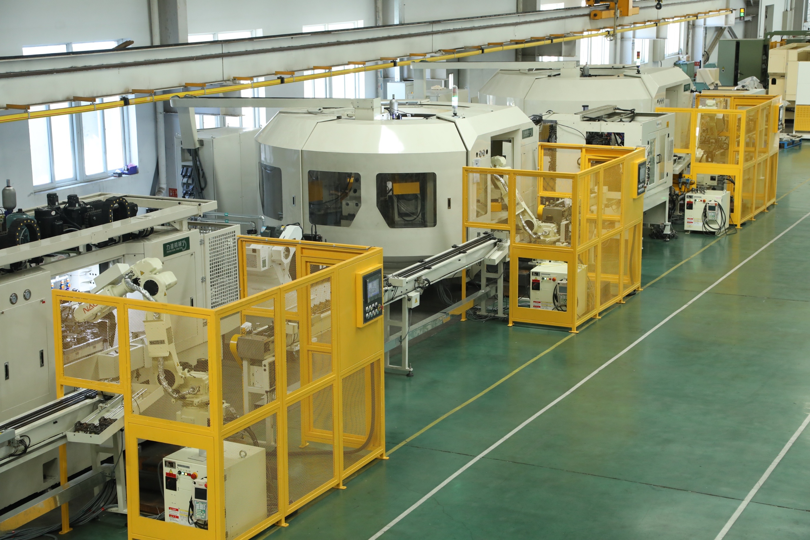 Compressor block automation line